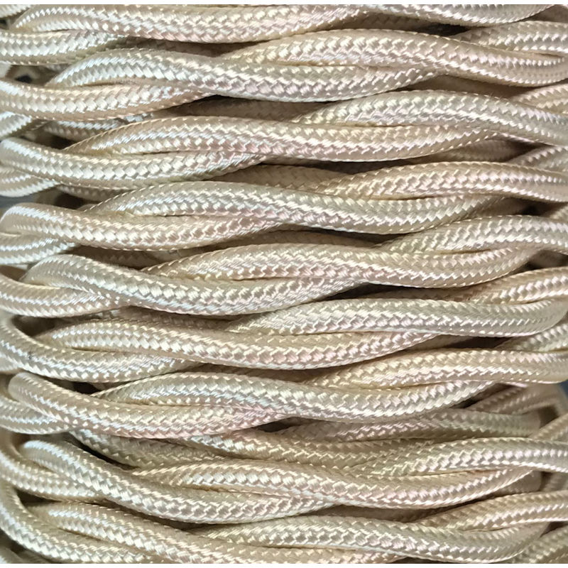 

Tira 5 m. cable decorativo textil trenzado beige brillo (CABEXT2R03)