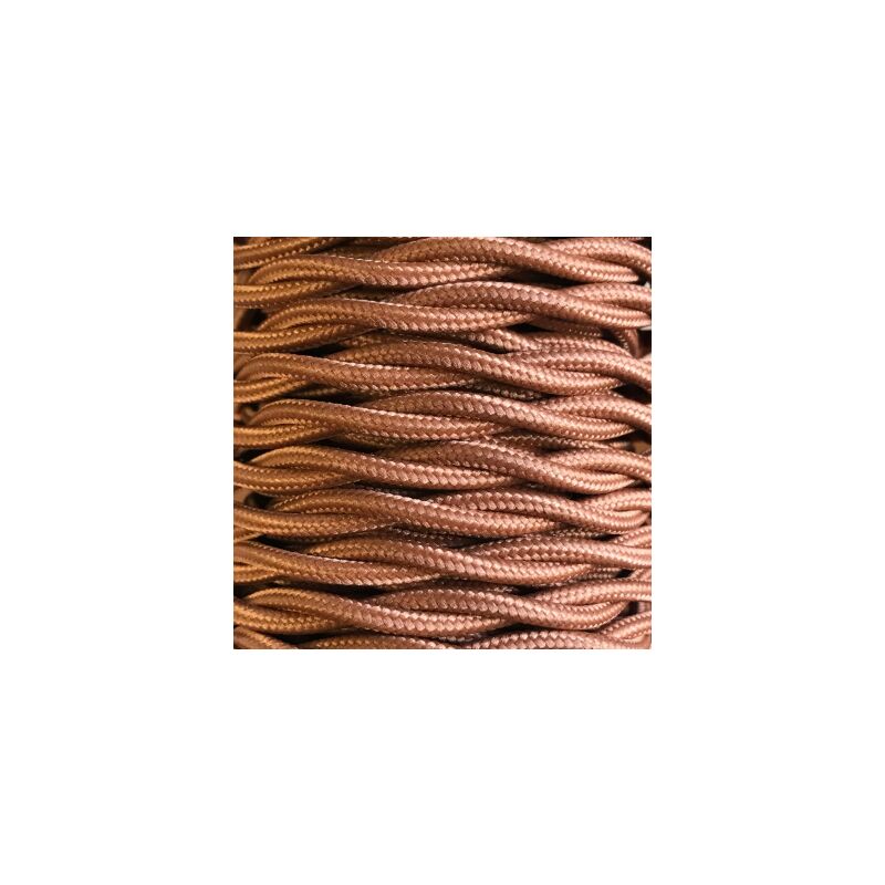 

Tira 5m. cable decorativo textil trenzado marrón (CABEXT2P14)