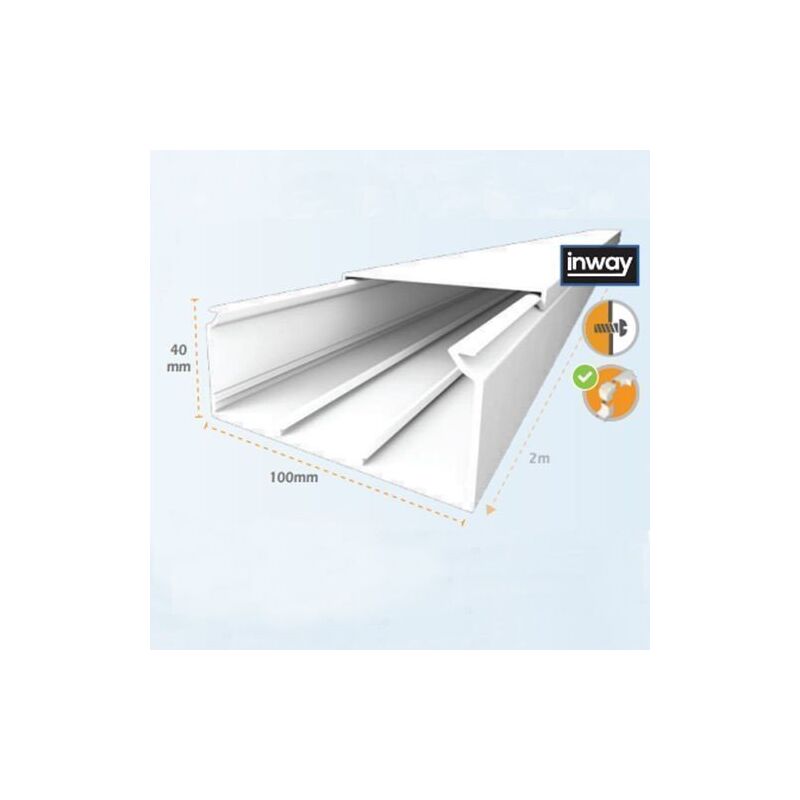 

Tira Canaleta 2 mtrs Blanca 100x 40mm