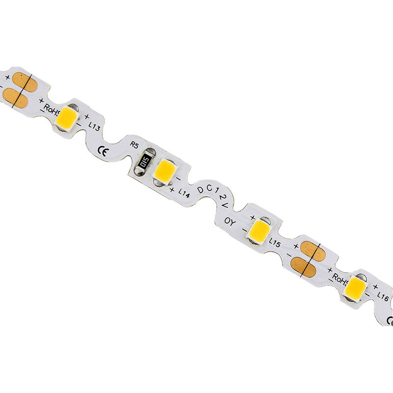 

Tira contorno Zig Zag S LED SMD2835, DC12V, 5m, (60Led/m) - IP20, Blanco cálido - Blanco cálido