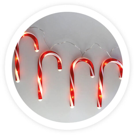 Tira de Bastones de caramelo LED 1,2 metros Luz cálida