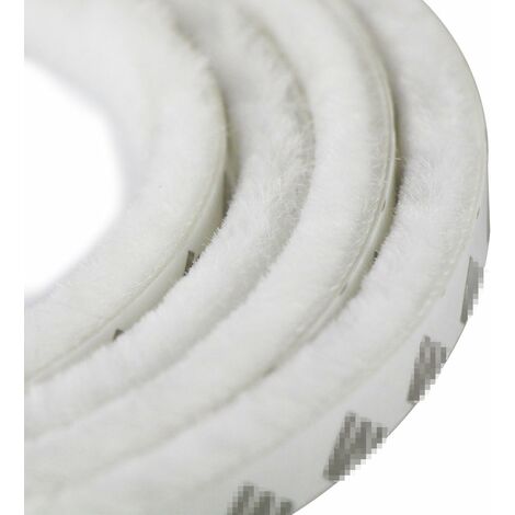 Tira de cepillo antipolvo autoadhesiva de 9 mm x 15 mm para ventanas y puertas móviles (blanco)