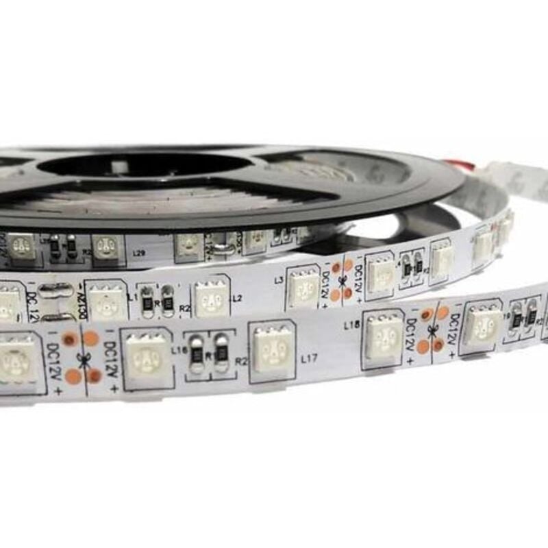 

Tira de LED 12V-DC 72W 10mm monocolor IP20 (SMD5050 60cn/m) Rollo 5 metros | Azul - IP20