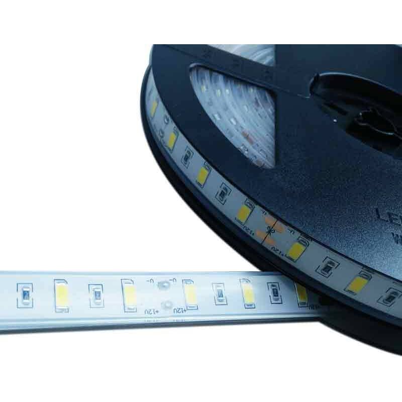 

Barcelona Led - Tira de LED 12V-DC 75W 10mm monocolor IP67 (SMD5630 60ch/m) Rollo 5 metros | Blanco Cálido