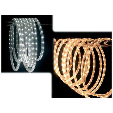 Tira de LED fija de 6 m blanca cálida para exteriores IP44 – ideal para decorar el jardín