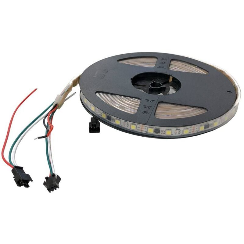 

Tira de LED IC digital 12V-DC 72W 10mm blanco frío 6000K IP67 (SMD5050 60ch/m) Rollo 5 metros