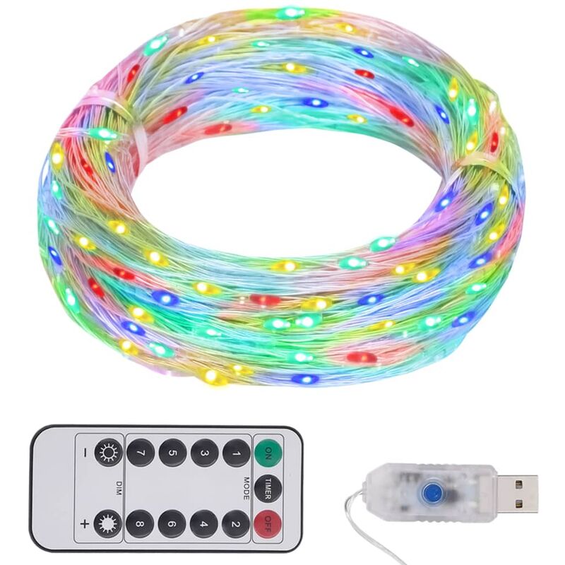 

Tira de luces con 150 LEDs multicolor 15 m