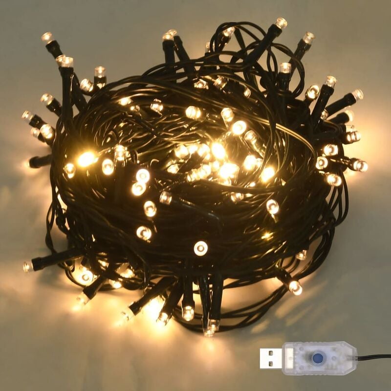 

Tira de luces con 300 LEDs blanco cálido PVC 30 m