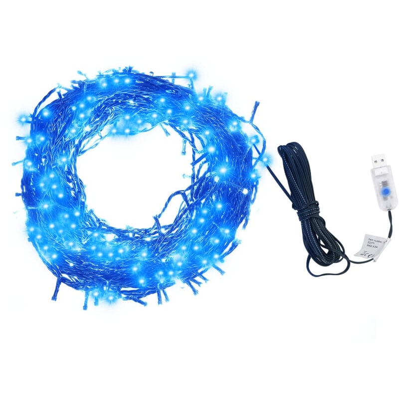 

Tira de luces con 400 LEDs azul 40 m 8 efectos de luz IP44