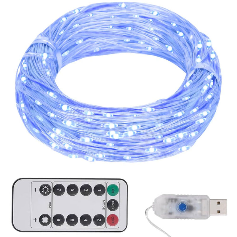 

Tira de luces LED azul 15 m