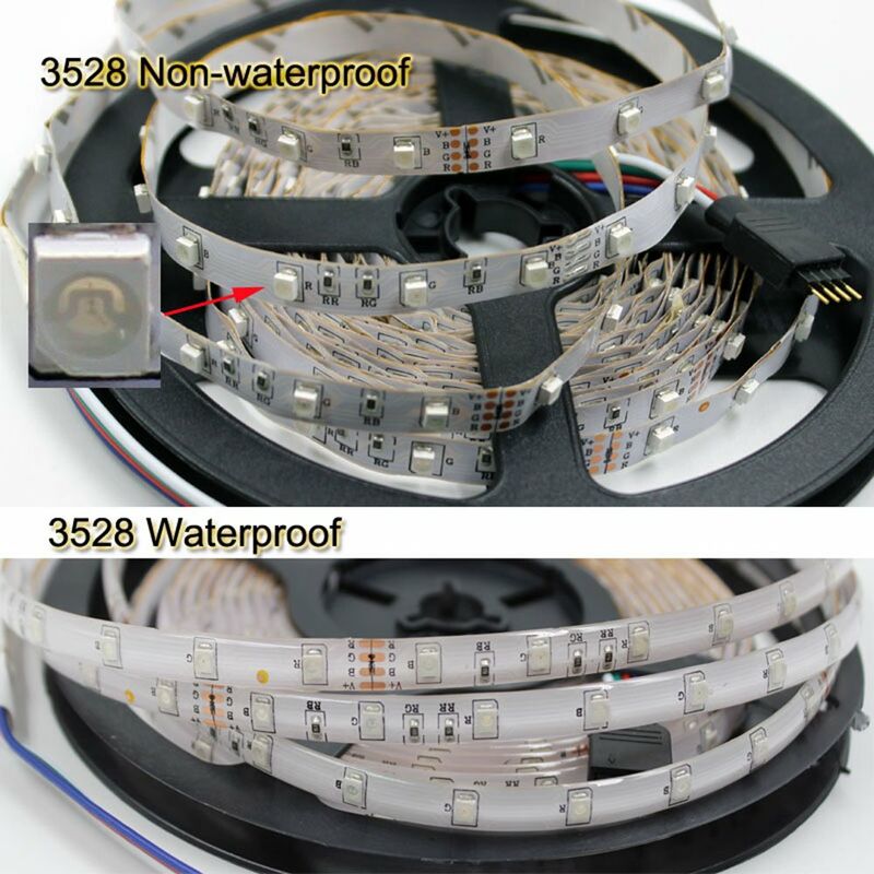 

Tira de luces LED de 10 m, tiras de LED que cambian de color RGB, con control remoto IR de 44 teclas y fuente de alimentacion de 12 V,Negro,