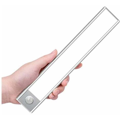Tira de luz LED nocturna magnética para cocina - Aluminio plateado - LED integrado 5500K -