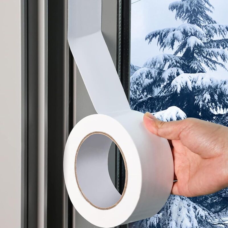 Tira de sellado autoadhesiva, sello de aislamiento para ventanas y puertas, cintas adhesivas de 50 mm x 20 m, cintas de sellado para ventanas de