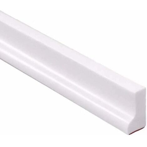 Tira de sellado para ducha y bañera, separación húmeda y seca, adecuada para cocina y baño (100 cm, blanco)