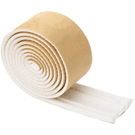 Tira decorativa autoadhesiva de XPE – 2,3 m x 8 cm x 7,5 mm – resistente a los impactos – plata, blanco, beige, marrón – 1 unidad