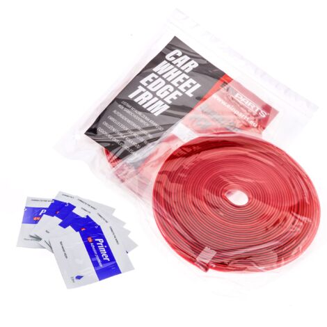 Tira decorativa deportiva para llantas de 8 m ROJA