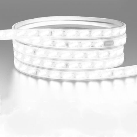 Tira LED, 10 m, 180 LED, medidor, regulable, IP67, 220 V, blanco cálido, blanco frío, para uso interior y exterior, cocina, salón, dormitorio, jardín
