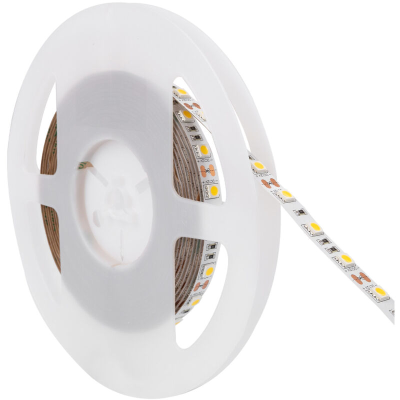 

Tira LED 12V DC 60LED/m 5m IP20 Blanco Neutro 4000K - 4500K - Blanco Neutro 4000K - 4500K
