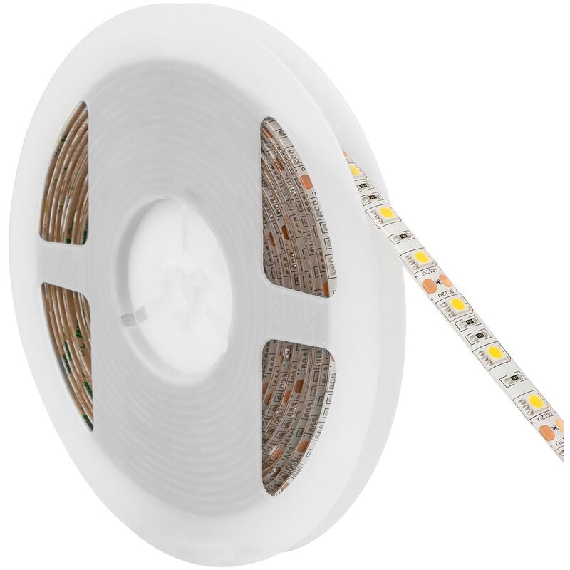 

Tira LED 12V DC 60LED/m 5m IP65 Blanco Cálido 2800K - 3200K - Blanco Cálido 2800K - 3200K