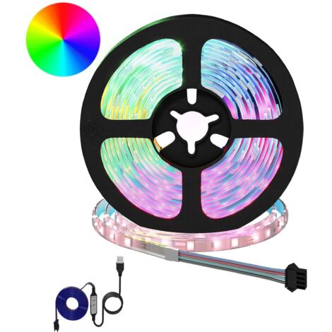 Tira LED 2 pcs Negro y Transparente 3000 mm Cobre y plástico
