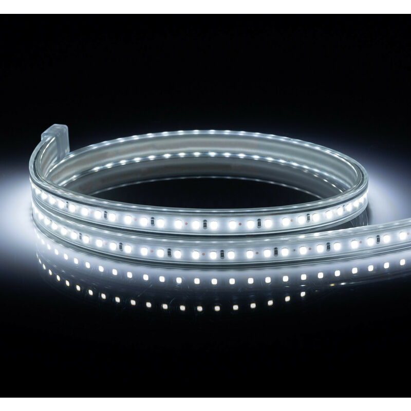 

Tira LED 220V AC 120 LED/m Blanco Frío IP65 a Medida Corte cada 50 cm 5m - 5m