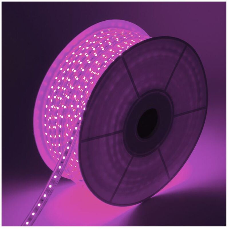 

Tira LED Regulable 220V AC 60 LED/m Rosa IP65 a Medida Corte cada 100 cm 8m - 8m