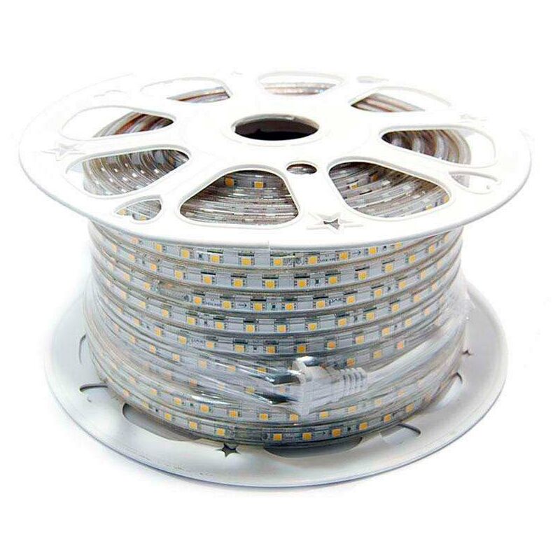 

Tira LED 220V SMD5050, 60Led/m, carrete 50 metros, Blanco cálido - Blanco cálido