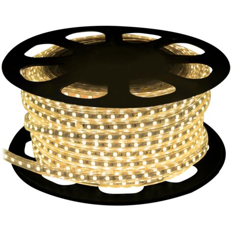 Tira LED 230V IP65 SMD2835 25MTS Luz Cálida
