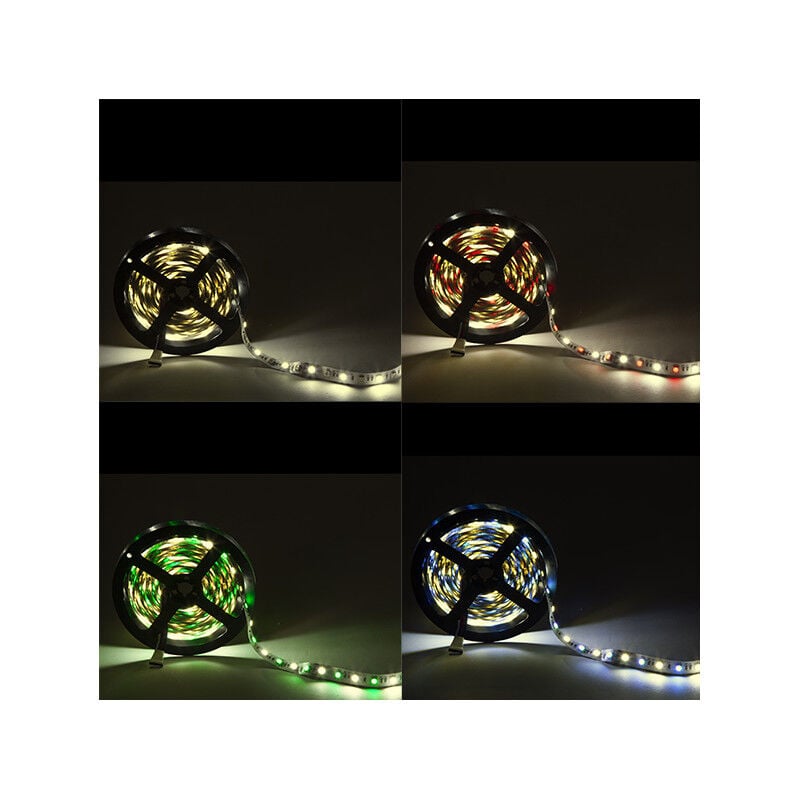 

Tira LED 300 LEDs 60W SMD5050 24VDC IP20 RGB+Blanco Cálido x 5M (CA-5050-60-24-IP20-RGB-WW)