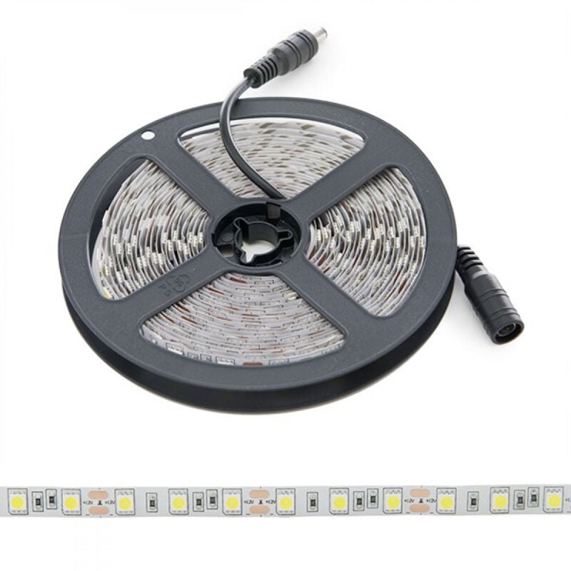 

Tira de 300 LEDs 72W 4.200Lm SMD5050 12VDC x5M 30.000H [PL219009] | Blanco Natural (PL219009)