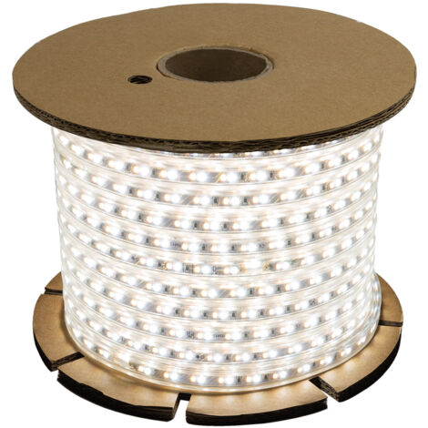 Tira LED CCT 220V 120 LED/m BOBINA 50m 10W/m 900lm/m Ancho 14mm Corte 100cm IP65 CCT (2700K - 4000K - 6500K)