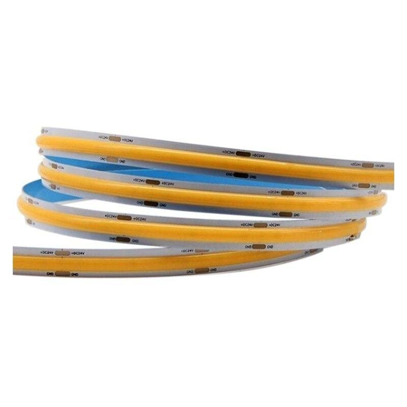 

Tira LED COB 24V-DC 12W/m 8mm IP20 - Rollo de 5 METROS | Blanco frío 6000K