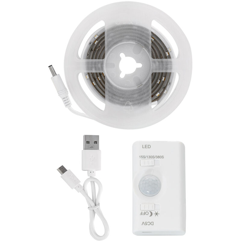 

Tira LED con Sensor de Movimiento 30LED/m 1m IP20 Batería Recargable 1m - 1m