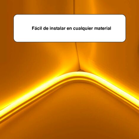 Tira LED de neón flexible tira de 5m con 120 Luces LED para interior y exterior  Color: Amarillo