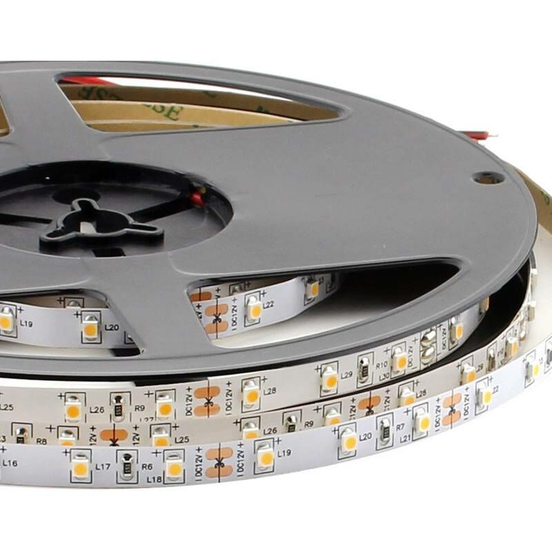 

Tira LED Monocolor HQ SMD3528, DC12V, 5m (60 Led/m) - IP20, Blanco cálido - Blanco cálido