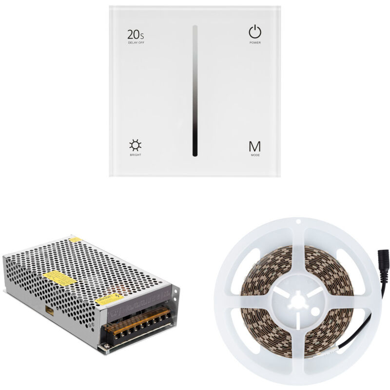 

Tira LED Monocolor con Mecanismo Regulador Táctil y Alimentación Blanco Frío 6000K - 6500K - Blanco Frío 6000K - 6500K