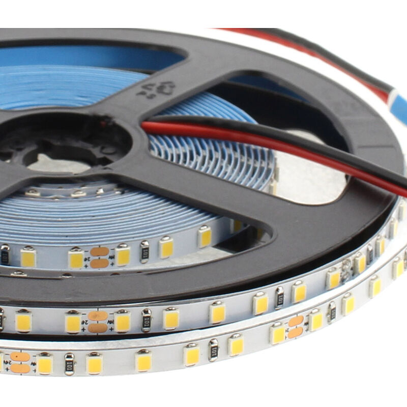 

Tira LED Monocolor SMD2835, ChipLed Samsung, DC24V, 5m (120Led/m) PCB 5mm - IP20, Blanco neutro - Blanco neutro