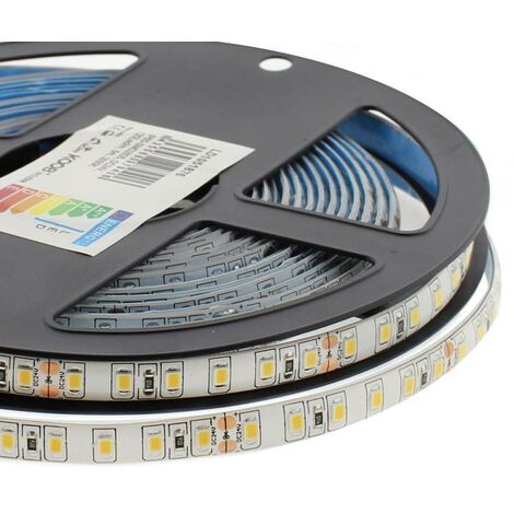 Tira LED Monocolor SMD2835, DC24V, 5m (120Led/m), 80W, IP65, Blanco cálido