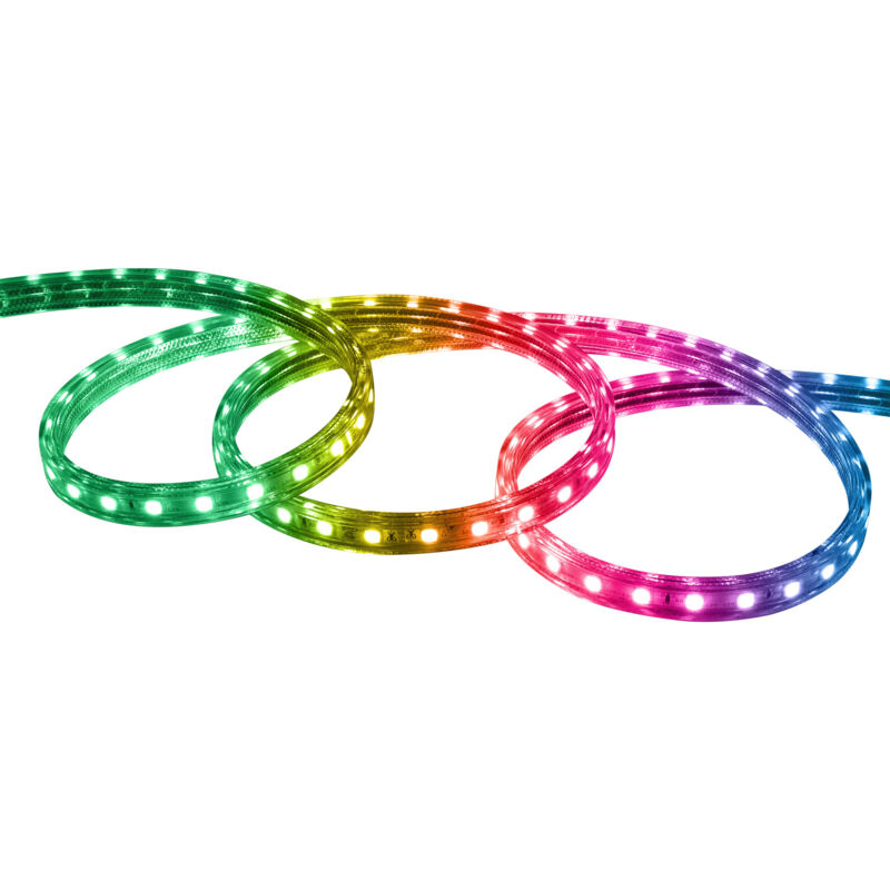 

Tira LED RGB 220V AC 60 LED/m IP65 a Medida Corte cada 100 cm .5m - 5m
