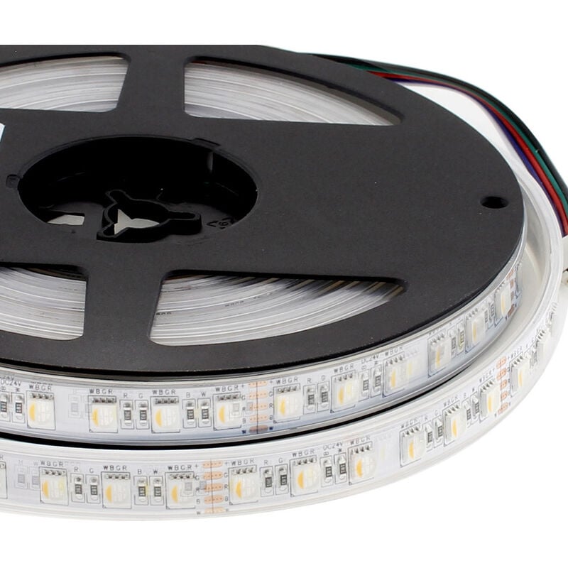 Ledbox - samsung SMD5050 Bande led, rvb+w, DC24V, 5m (84Led/m 4 en 1) -