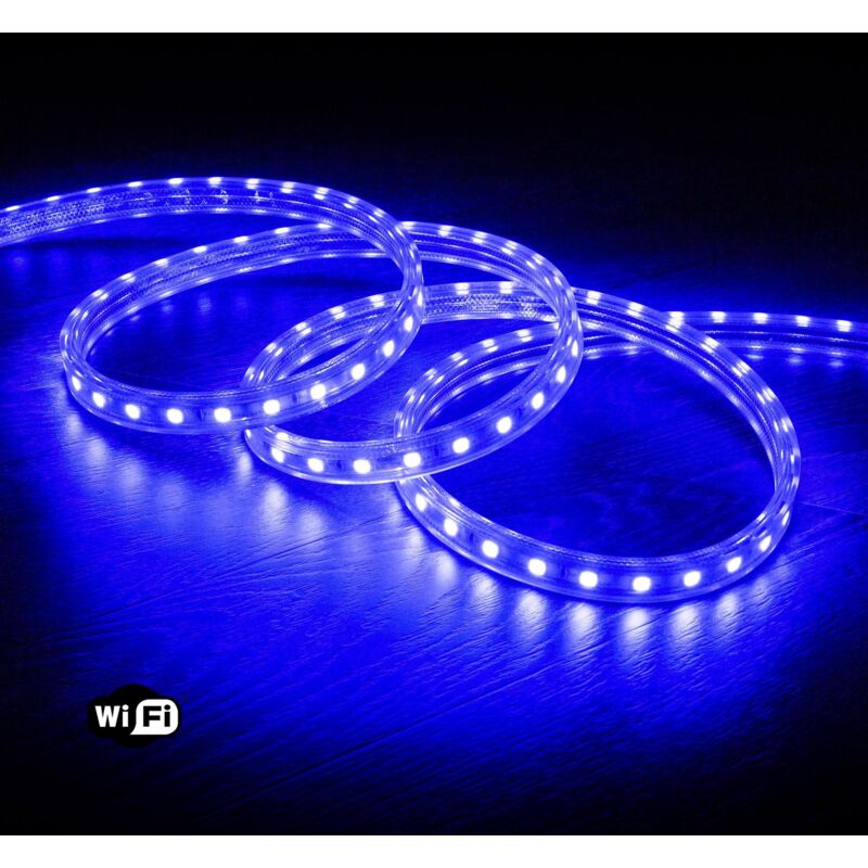 

Tira LED Smart WiFi 220V AC 60 LED/m Azul IP65 a Medida Corte cada 100 cm 13m - 13m