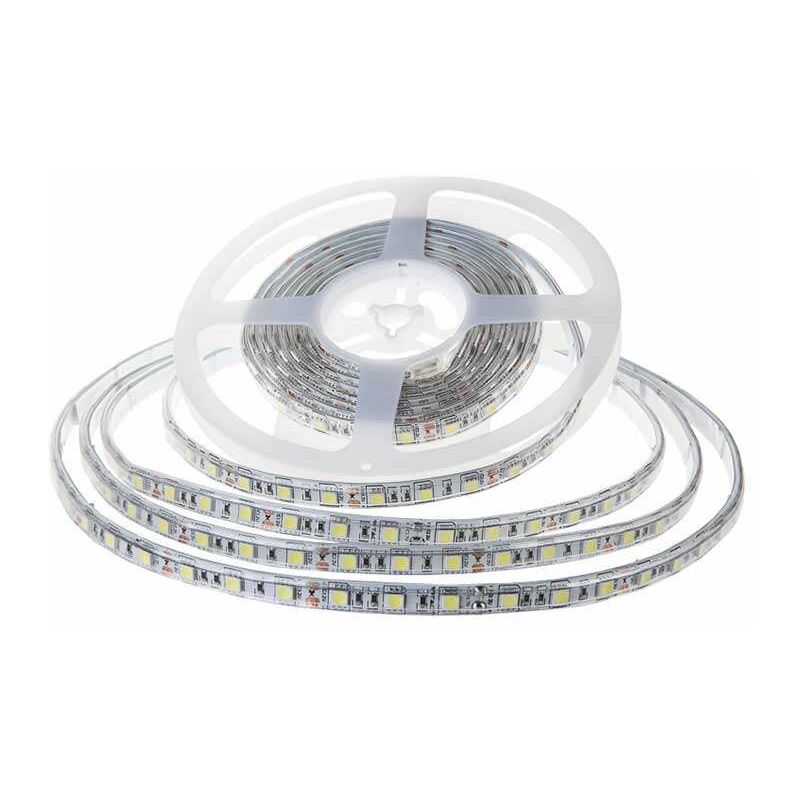 

V-tac - Tira led SMD5050 10.8W/m IP65 12V 60 leds/m 5 metros Temperatura de color - 4000K Blanco natural