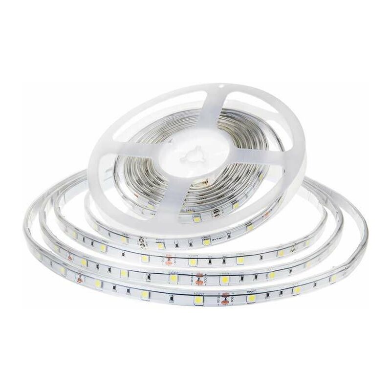

Tira led SMD5050 4.8W/m 30 leds/m 12V IP65 5 metros Temperatura de color - 3000K Blanco cálido