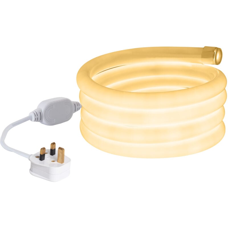

Tira Neón LED Regulable 220V AC 120 LED/m Circular 360 Blanco Cálido IP67 a Medida Corte cada 100 cm 1m - 1m