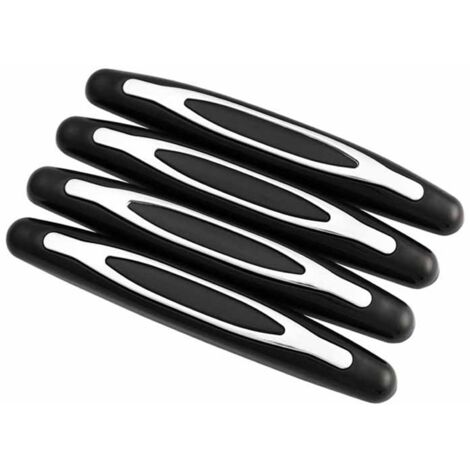 Tira protectora antichoque de PVC de 110x15 mm, 4 piezas, color negro. Protección para puertas de coche, SUV y camión. Cubiertas de seguridad que absorben arañazos e impactos. Fácil instalación con ad