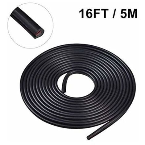 Tira protectora de goma para puerta de coche de 5 m, protector de borde, moldura de puerta, protección de bordes, tira de goma, antiarañazos