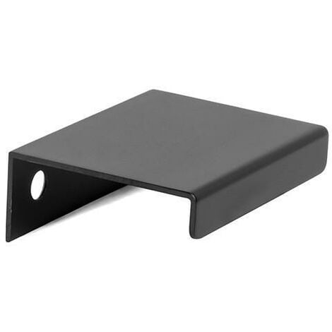 tirador aluminio modelo way acabados laton oscuro, negro mate, anodizado mate acabado negro mate dist. agujero dist. 32mm.