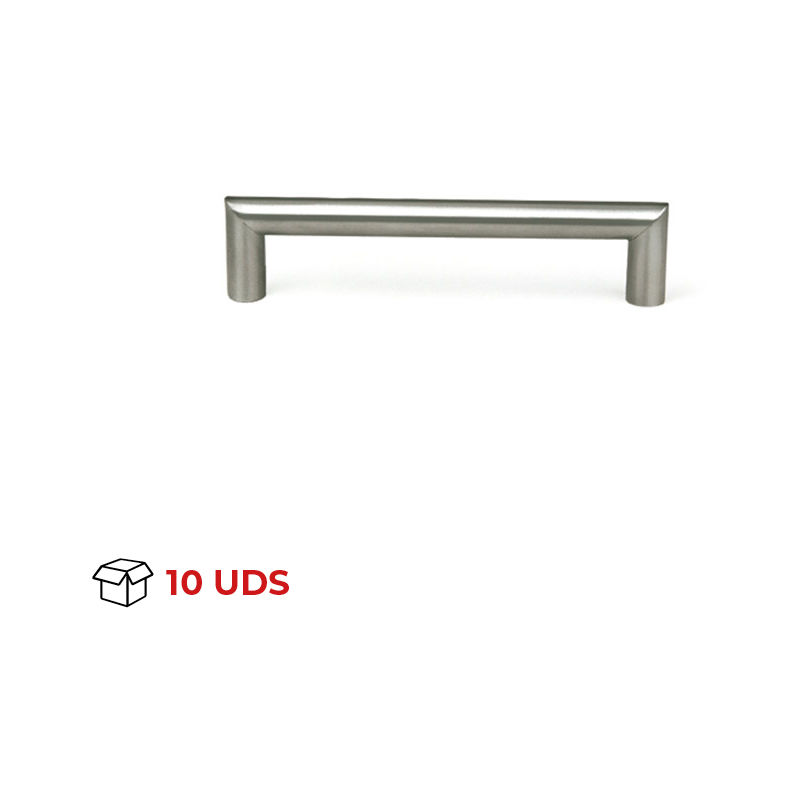 

Tirador Asa Mueble | Estilo Contemporáneo | Fabricado en Acero Inox | Acabado en Inox Mate | Distancia Entrepuntos: 128 mm | Medidas 280*134*57 mm |