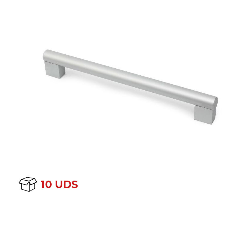 

Tirador Asa Mueble | Estilo Contemporáneo | Fabricado en Aluminio | Acabado en Anodizado mate | Distancia Entrepuntos: 224 mm | Medidas 420*120*52 mm