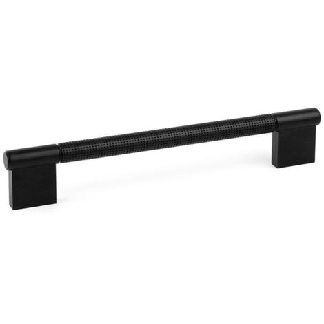 tirador de aluminio point. negro cepillado. montaje frontal. longitud 228mm - viefe